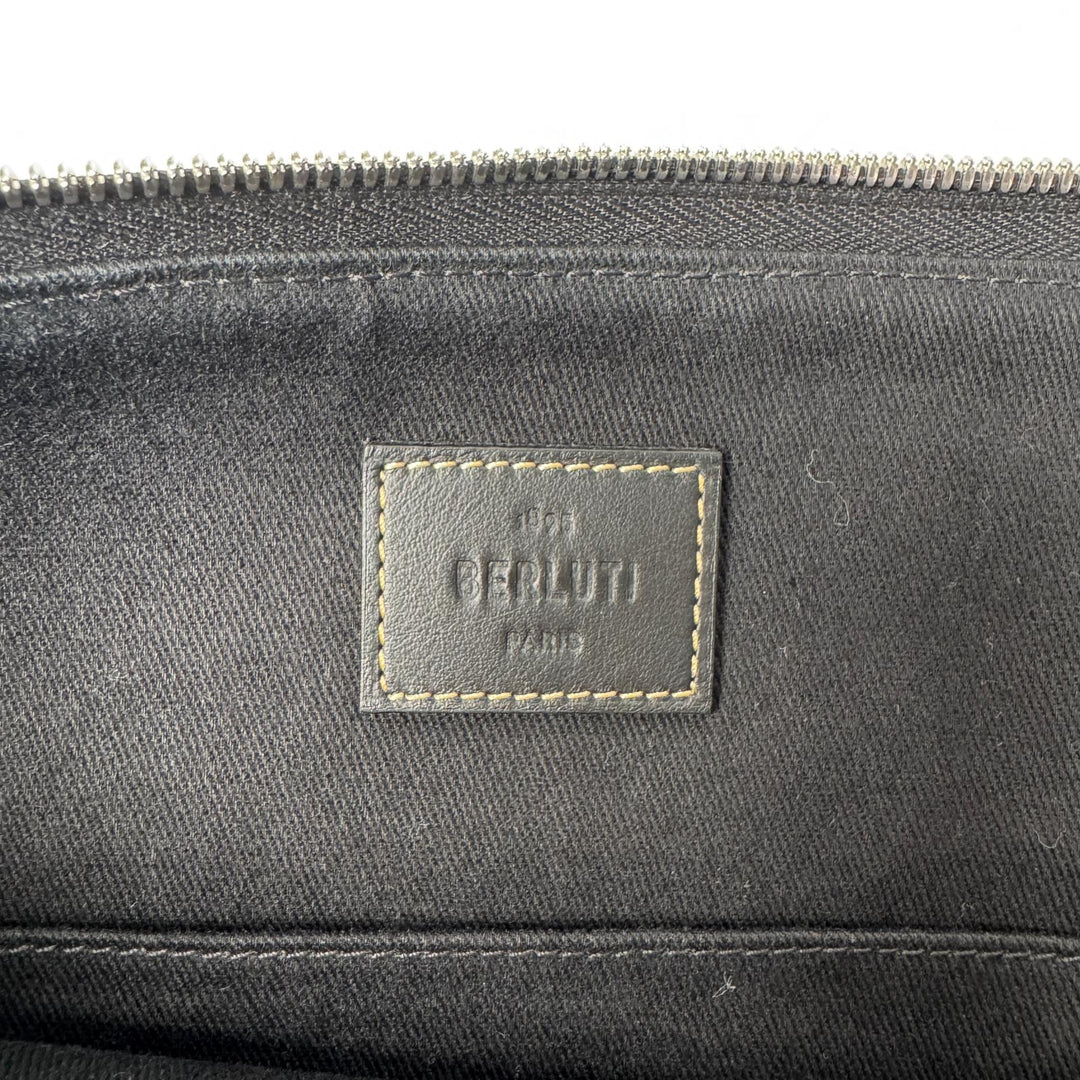 美品 ベルルッティ Berluti ニノ クラッチバッグ GM キャンバス×レザー メンズ