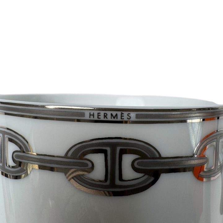 未使用 エルメス HERMES シェーヌダンクル マグカップ プラチナ P004134P レディース