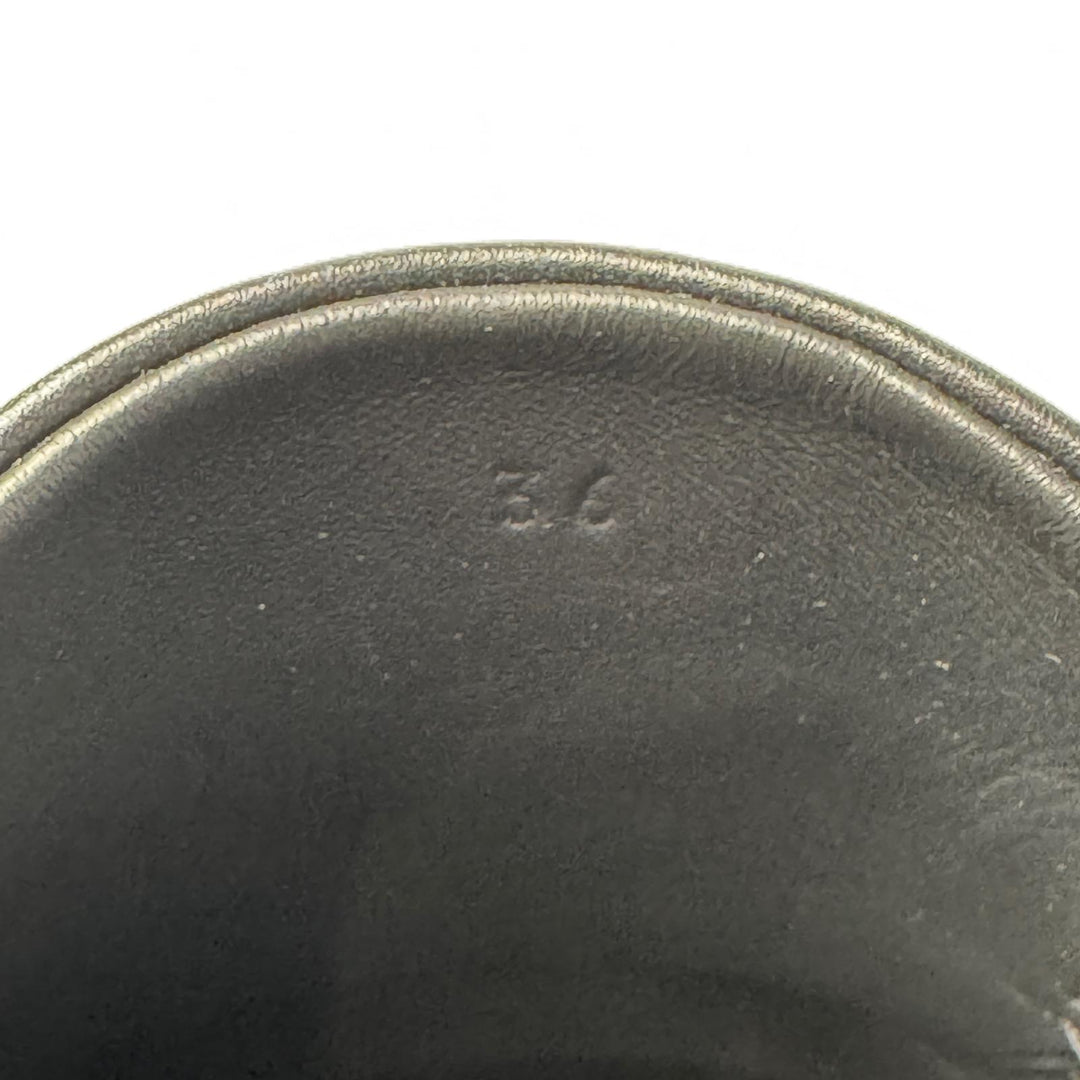 エルメス HERMES MIX ミュール サイズ36 レザー 黒 スリッポン H261143Z レディース