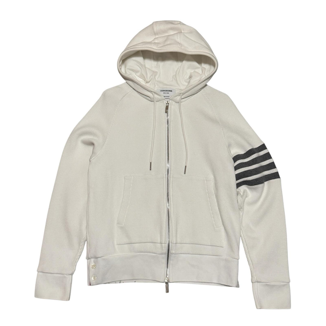 トムブラウン Thom Browne 4-BAR ジップアップパーカー ホワイト ＃1 メンズ