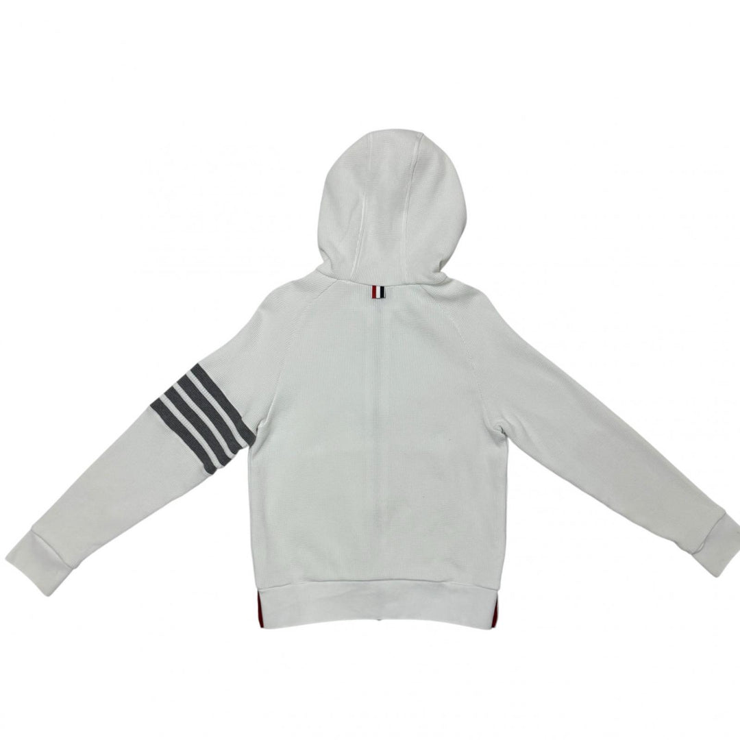 トムブラウン Thom Browne 4-BAR ジップアップパーカー ホワイト ＃1 メンズ
