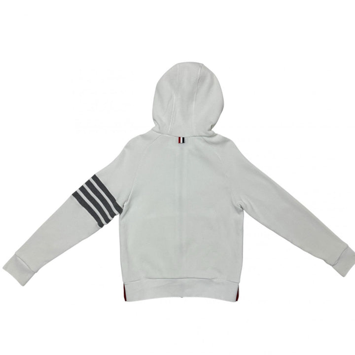 トムブラウン Thom Browne 4-BAR ジップアップパーカー ホワイト ＃1 メンズ