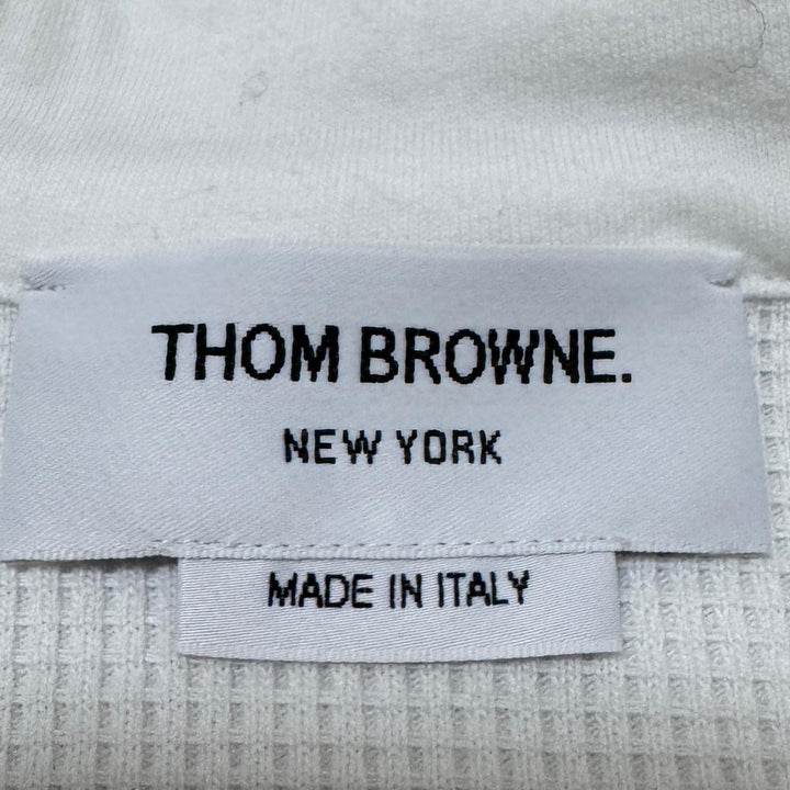 トムブラウン Thom Browne 4-BAR ジップアップパーカー ホワイト ＃1 メンズ