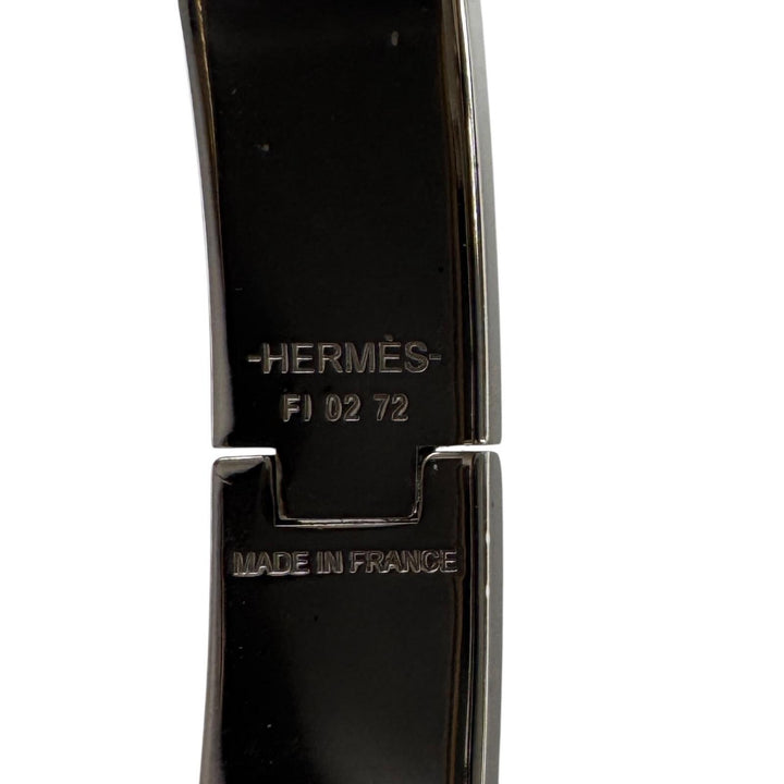エルメス HERMES クリックH ブレスレット ブラック シルバー 大きめ メンズ