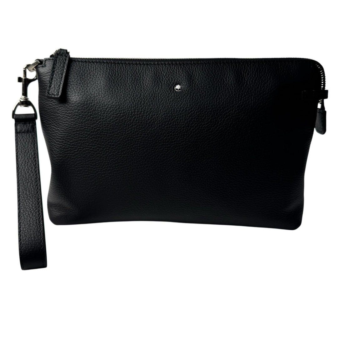 美品 モンブラン MONTBLANC クラッチバッグ レザー ブラック メンズ