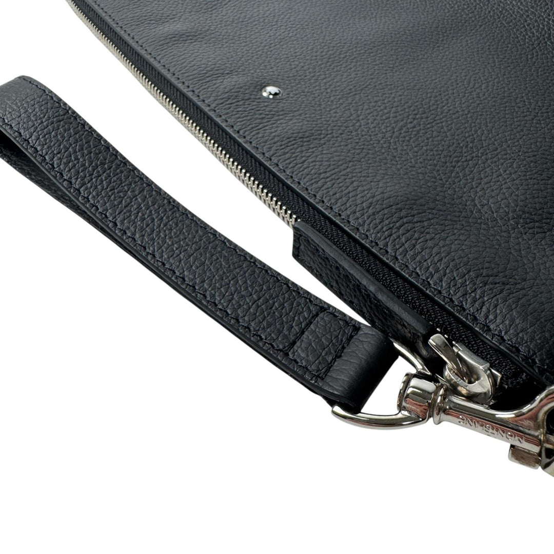 美品 モンブラン MONTBLANC クラッチバッグ レザー ブラック メンズ
