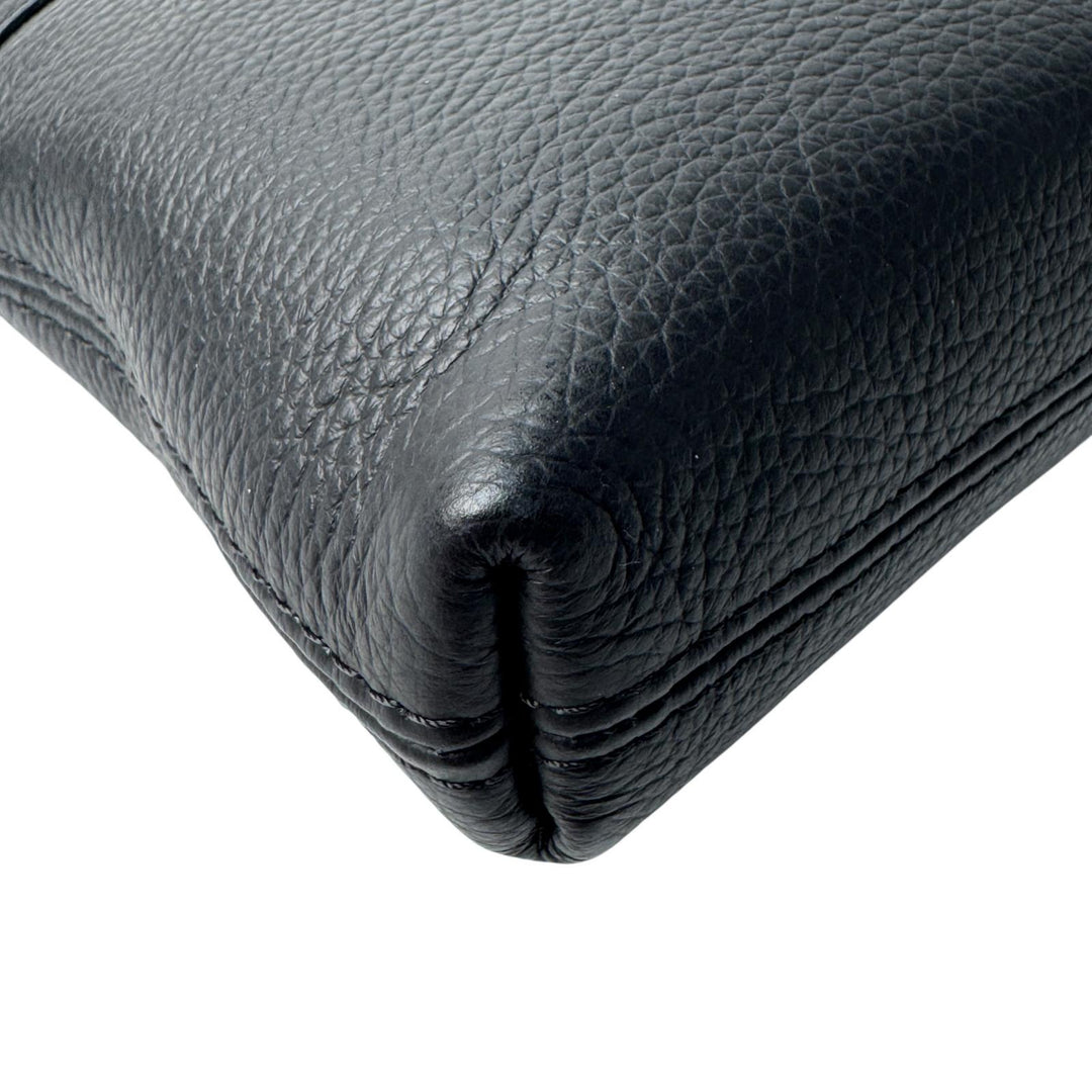 美品 モンブラン MONTBLANC クラッチバッグ レザー ブラック メンズ