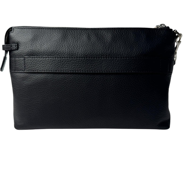 美品 モンブラン MONTBLANC クラッチバッグ レザー ブラック メンズ