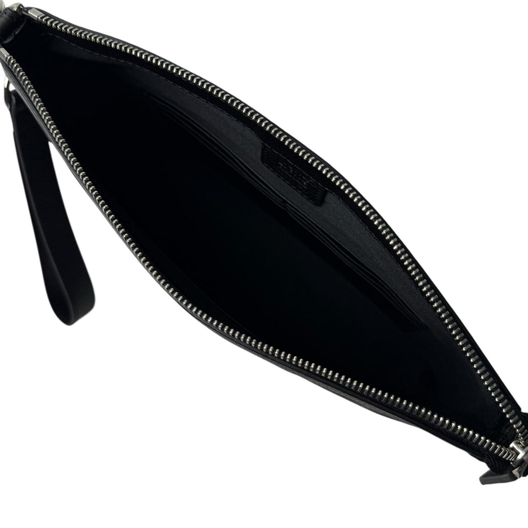 美品 モンブラン MONTBLANC クラッチバッグ レザー ブラック メンズ