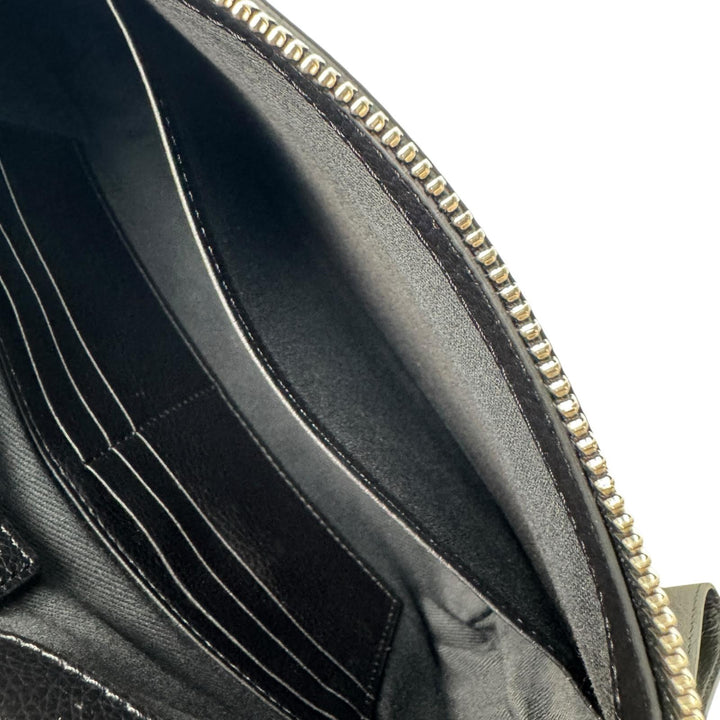 美品 モンブラン MONTBLANC クラッチバッグ レザー ブラック メンズ