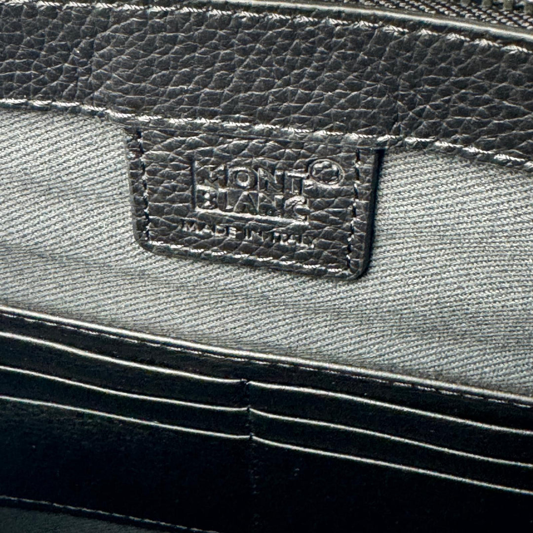 美品 モンブラン MONTBLANC クラッチバッグ レザー ブラック メンズ