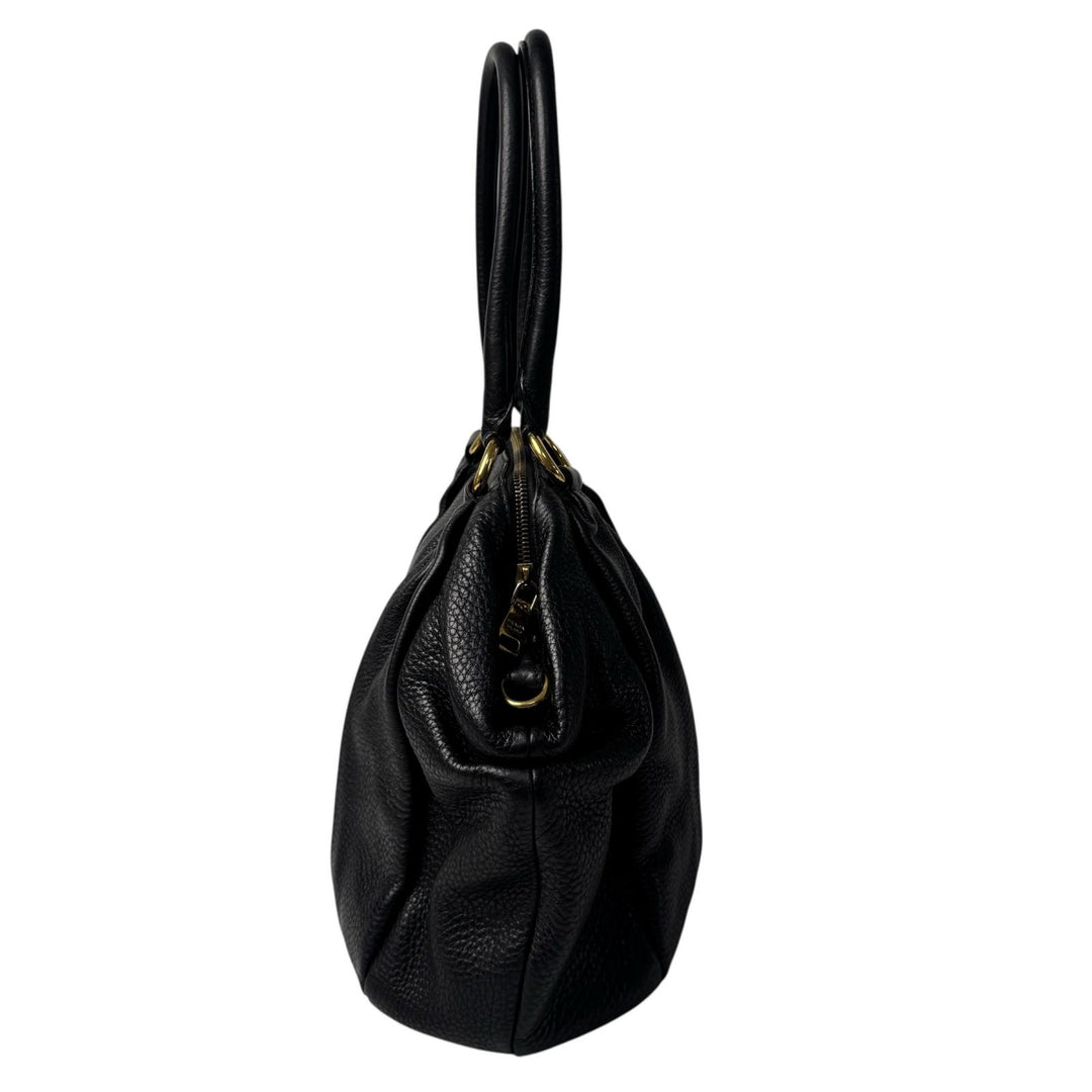 プラダ PRAD トートバッグ レザー 黒 ブラック BL0637 肩がけ レディース