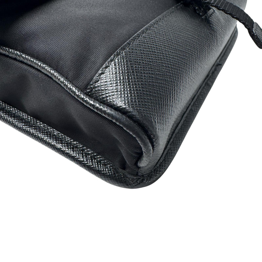 プラダ PRADA Re-Nylon サフィアーノレザー ミニ ショルダーバッグ メンズ