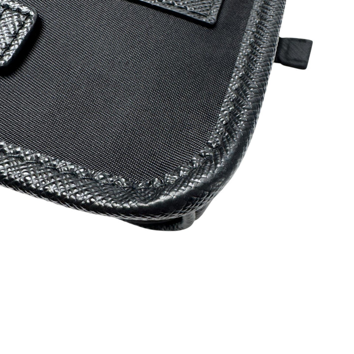 プラダ PRADA Re-Nylon サフィアーノレザー ミニ ショルダーバッグ メンズ