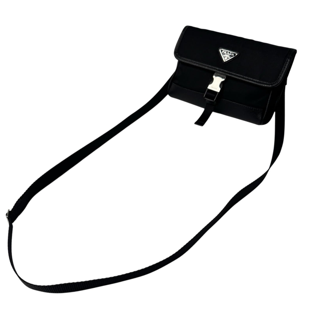 プラダ PRADA Re-Nylon サフィアーノレザー ミニ ショルダーバッグ メンズ