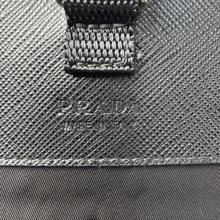 プラダ PRADA Re-Nylon サフィアーノレザー ミニ ショルダーバッグ メンズ