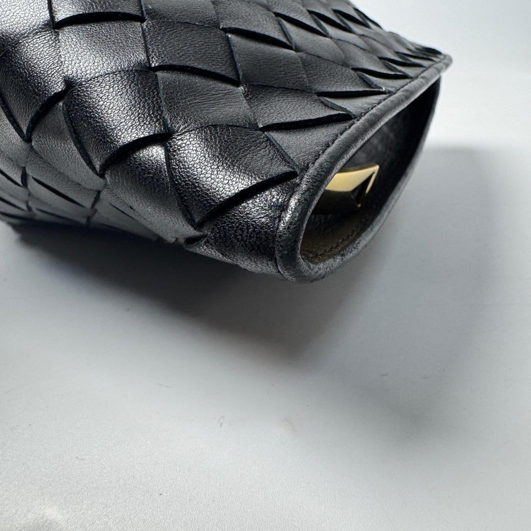 美品 ボッテガヴェネタ Bottega Veneta ハンドバッグ ツイスト B09372305L ブラック レディース