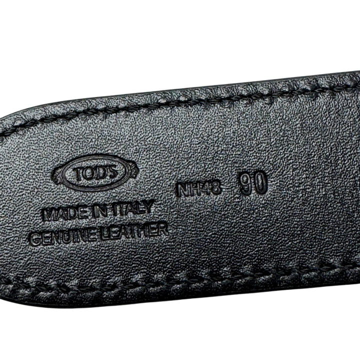 トッズ TOD's レザー ベルト 編み込み Tタイムレス レディース