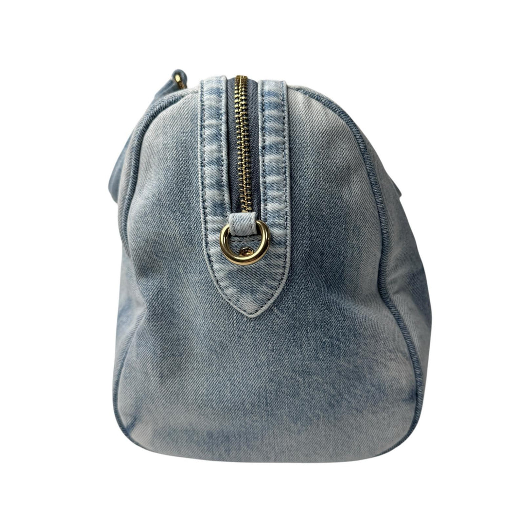 美品 コーチ COACH ローアン ラージ サッチェル バッグ・ラブド デニム CDY75 2way ショルダーバッグ ハンドバッグ 斜めがけ クロスボディ レディース