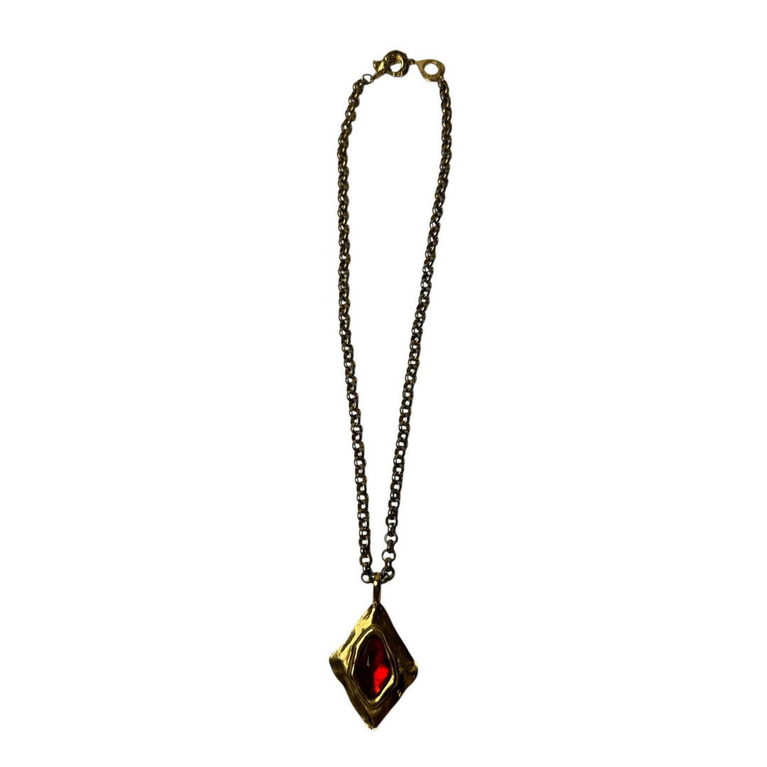 イブサンローラン Yves Saint Laurent ヴィンテージ ネックレス カラーストーン レディース