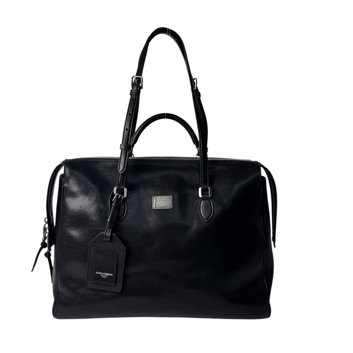 ドルチェアンドガッバーナ Dolce＆Gabbana D&G ヴィットリア カーフスキン 2way トートバッグ ブラック レディース