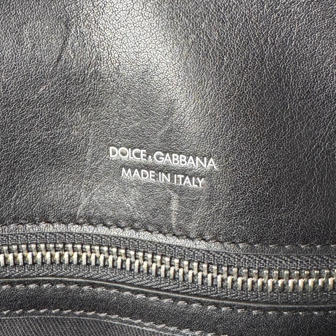 ドルチェアンドガッバーナ Dolce＆Gabbana D&G ヴィットリア カーフスキン 2way トートバッグ ブラック レディース