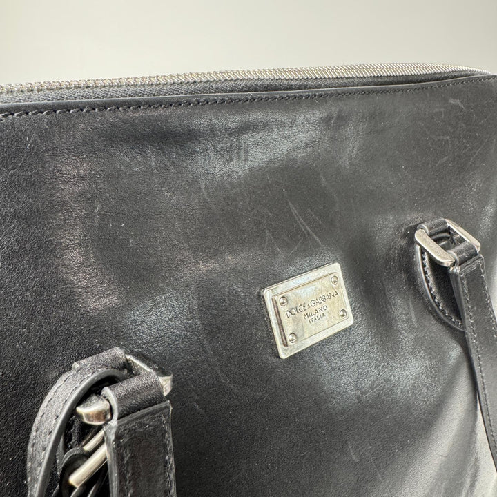 ドルチェアンドガッバーナ Dolce＆Gabbana D&G ヴィットリア カーフスキン 2way トートバッグ ブラック レディース