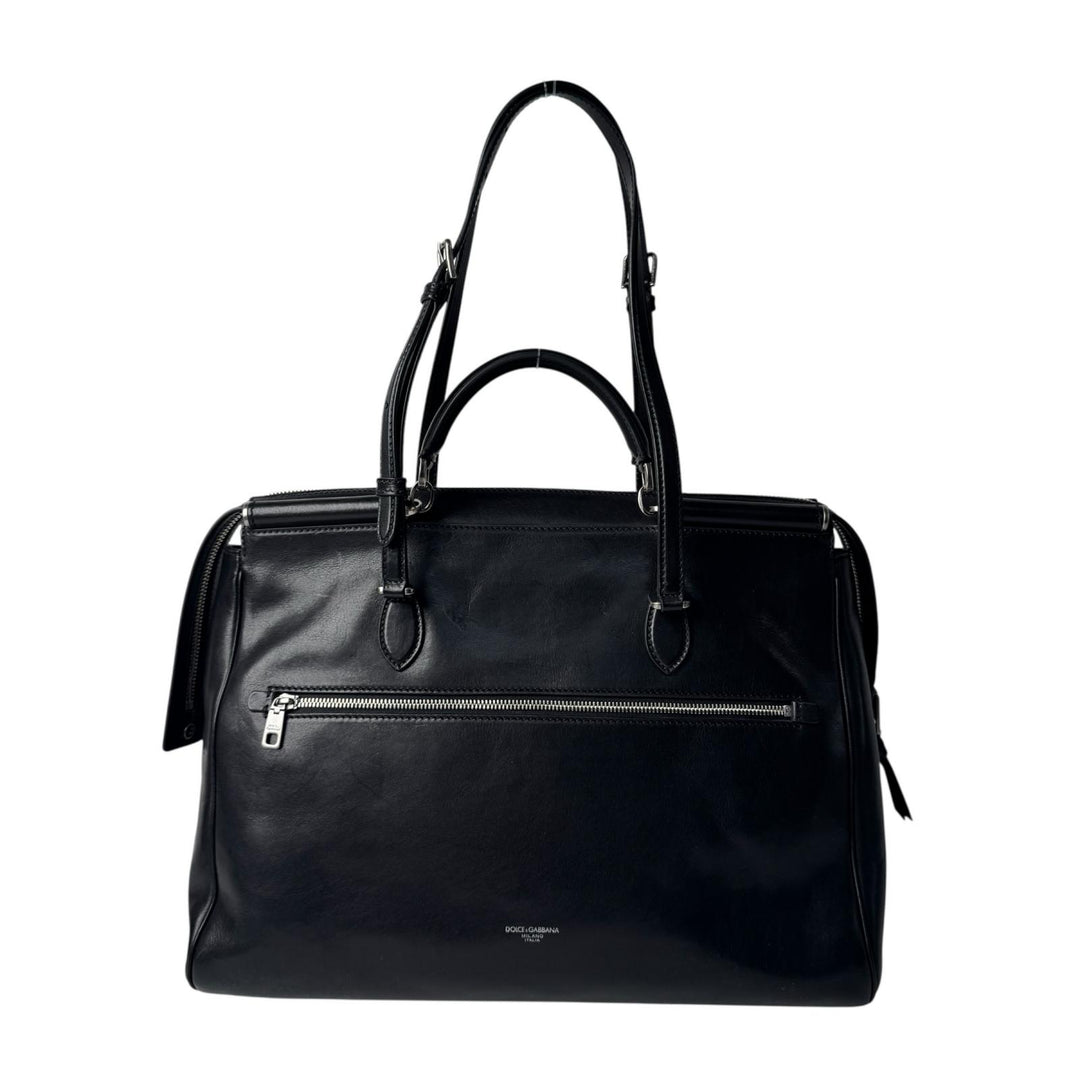 ドルチェアンドガッバーナ Dolce＆Gabbana D&G ヴィットリア カーフスキン 2way トートバッグ ブラック レディース