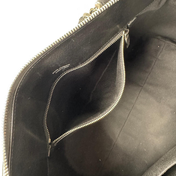 ドルチェアンドガッバーナ Dolce＆Gabbana D&G ヴィットリア カーフスキン 2way トートバッグ ブラック レディース