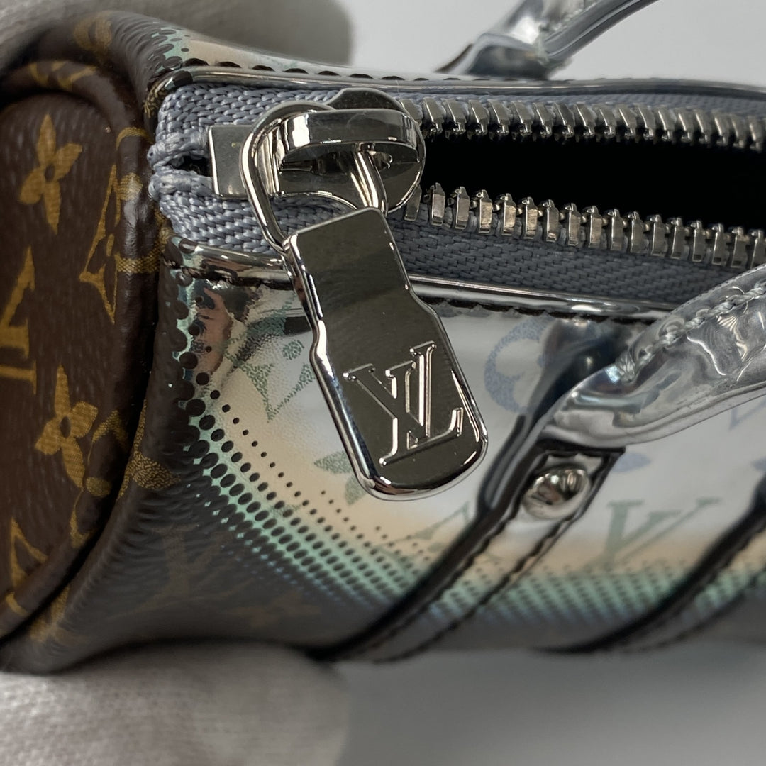 美品 ルイヴィトン LOUIS VUITTON レディース キーホルダー ミニキーポル メタリックミラー M01428