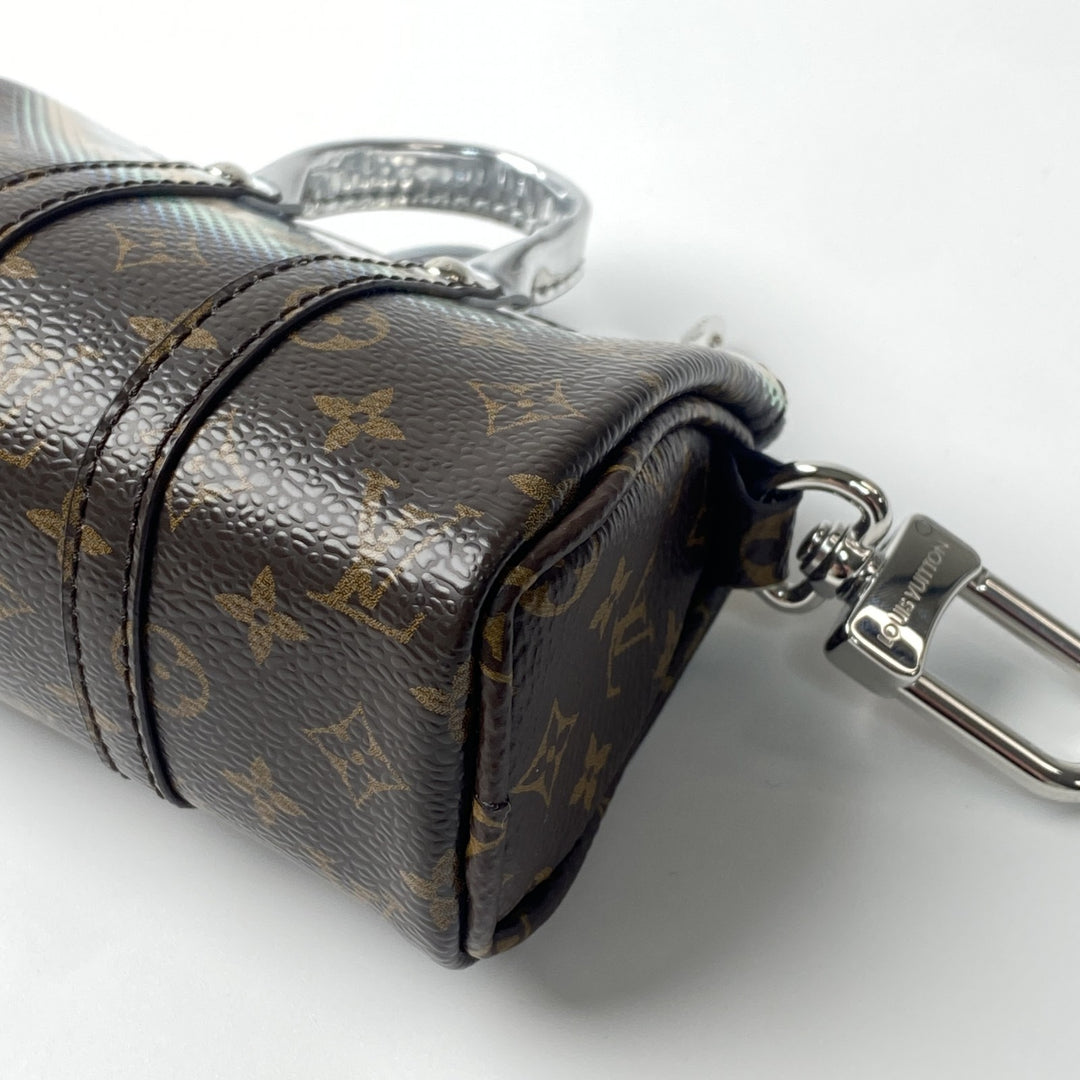 美品 ルイヴィトン LOUIS VUITTON レディース キーホルダー ミニキーポル メタリックミラー M01428