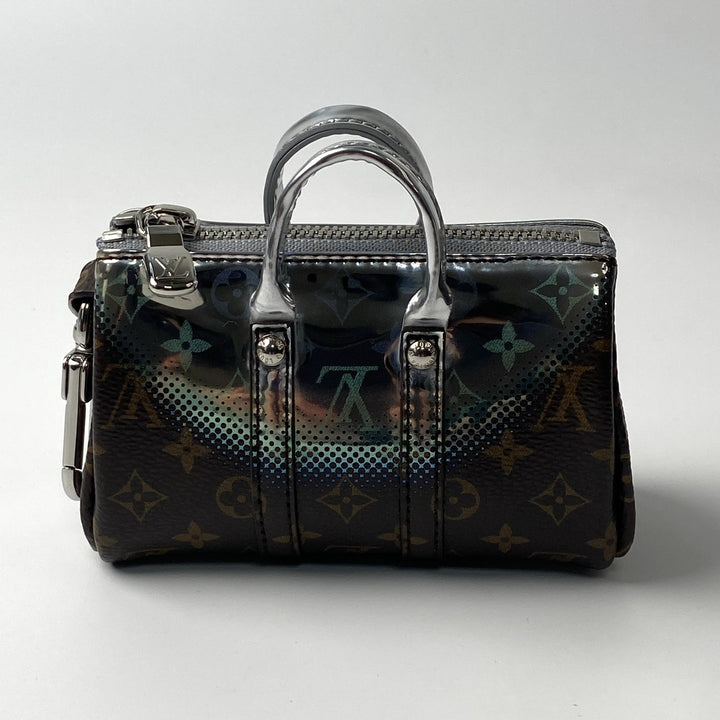 美品 ルイヴィトン LOUIS VUITTON レディース キーホルダー ミニキーポル メタリックミラー M01428