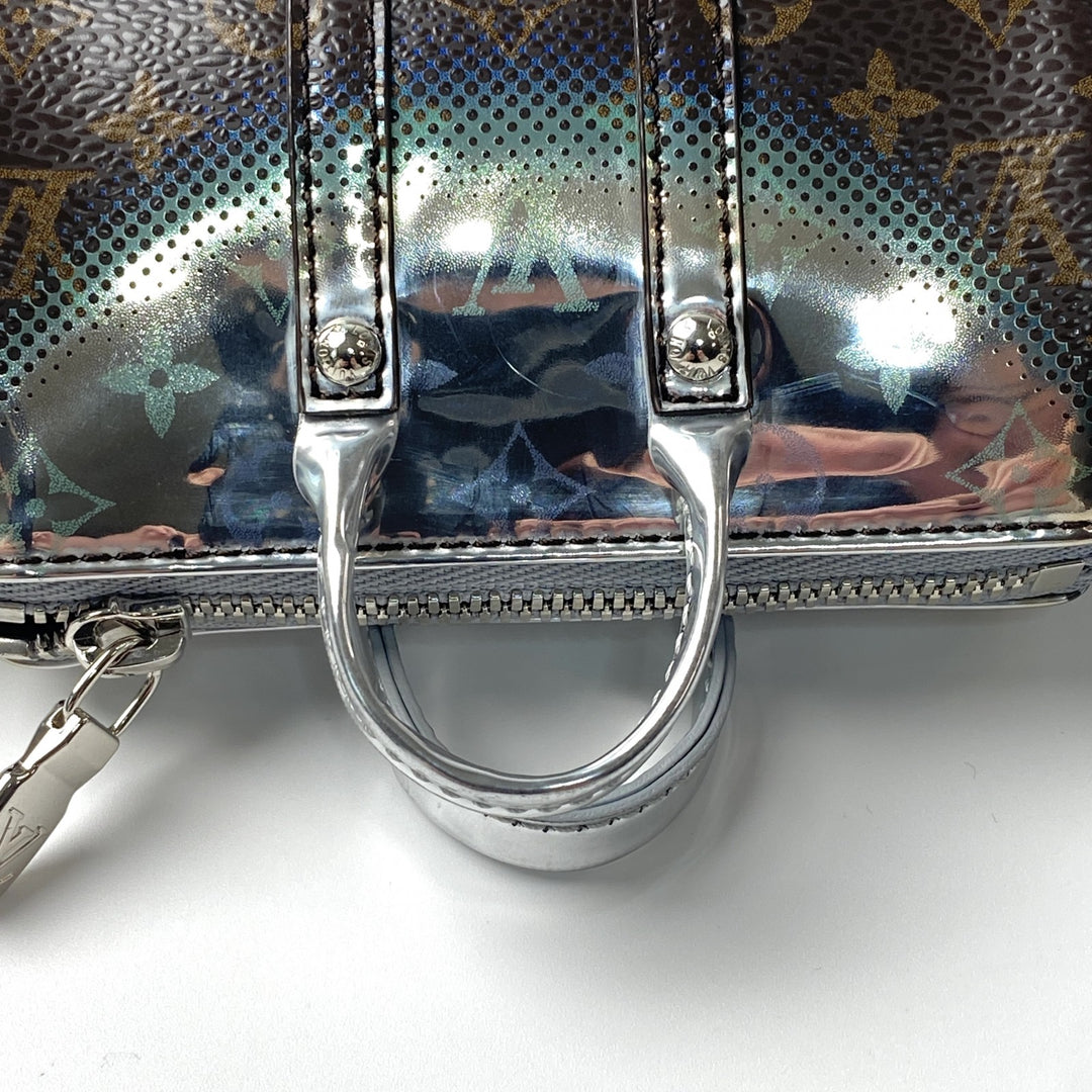 美品 ルイヴィトン LOUIS VUITTON レディース キーホルダー ミニキーポル メタリックミラー M01428