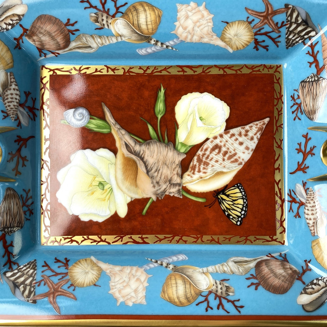 未使用 エルメス HERMES シェルフラワーズモナーク 灰皿 アッシュトレイ