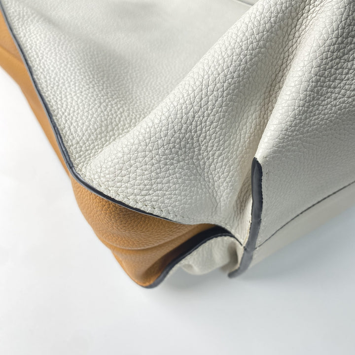 美品 ロエベ LOEWE レディース バイカラー レザー ショルダーバッグ トートバッグ 肩がけ