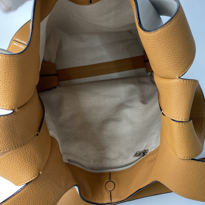 美品 ロエベ LOEWE レディース バイカラー レザー ショルダーバッグ トートバッグ 肩がけ