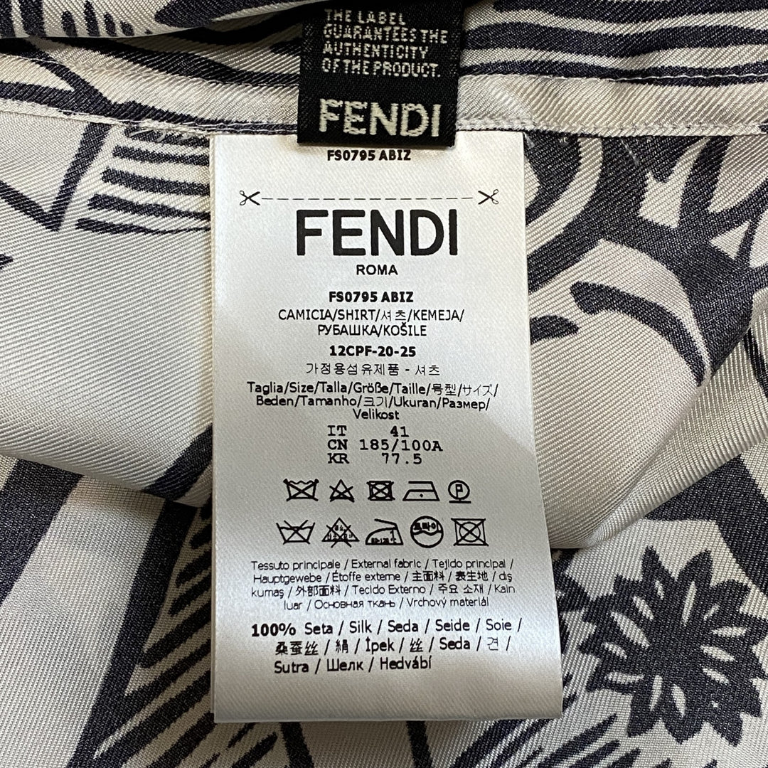 未使用 FENDI フェンディ メンズ ジョシュア ヴィーダス シルク シャツ 2020 #41