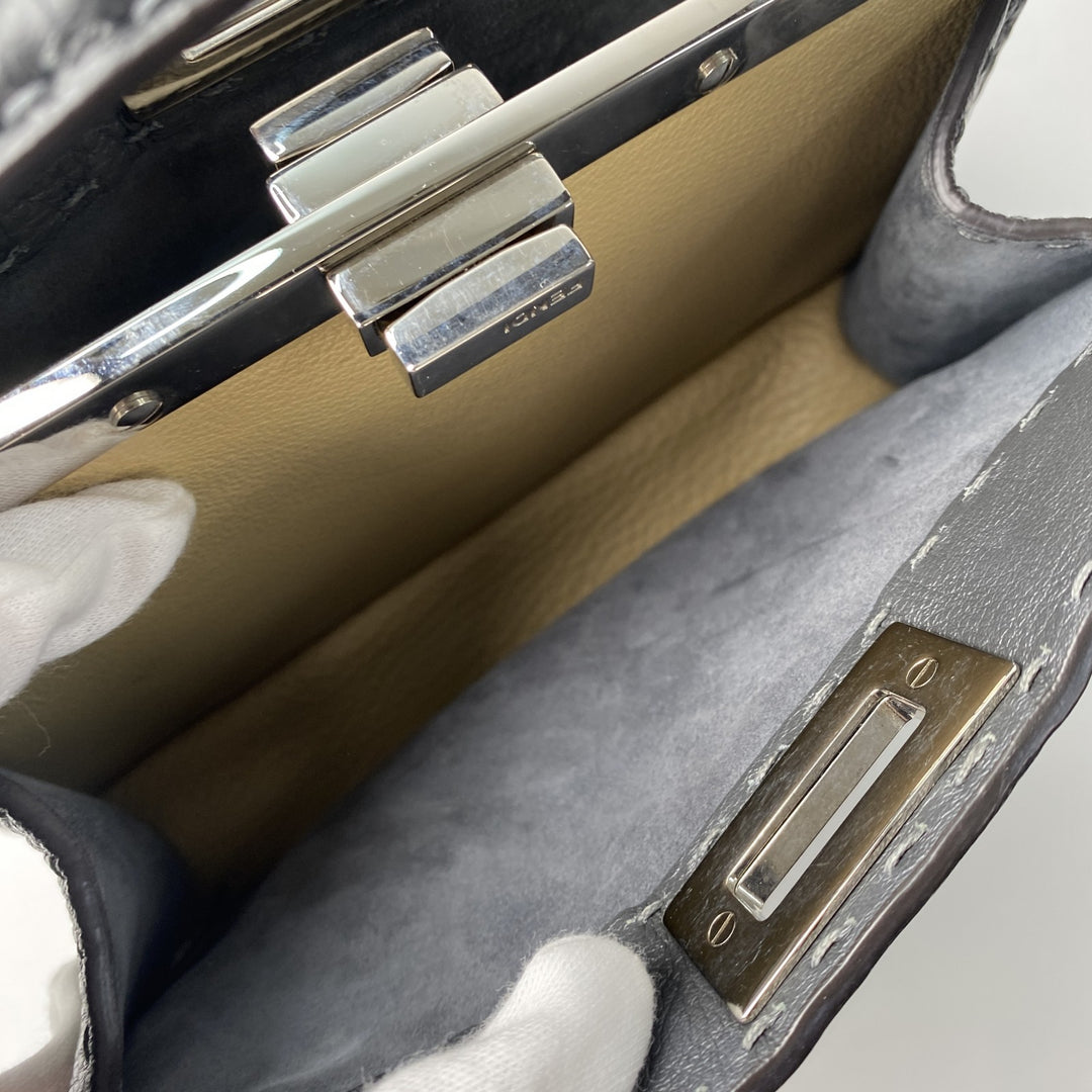 美品 フェンディ FENDI レディース ピーカブー セレリア 8BN327 アイシーユー スモール ハンドバッグ ショルダーバッグ 斜めがけ クロスボディ