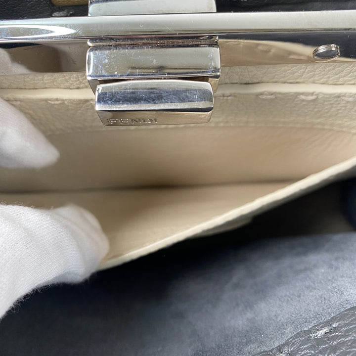 美品 フェンディ FENDI レディース ピーカブー セレリア 8BN327 アイシーユー スモール ハンドバッグ ショルダーバッグ 斜めがけ クロスボディ