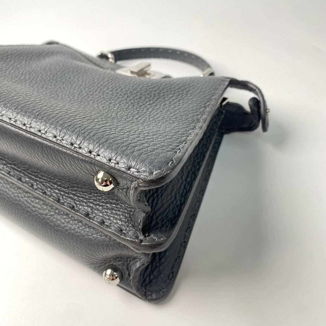 美品 フェンディ FENDI レディース ピーカブー セレリア 8BN327 アイシーユー スモール ハンドバッグ ショルダーバッグ 斜めがけ クロスボディ