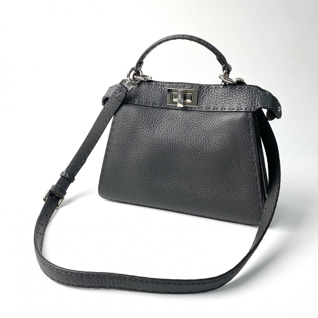 美品 フェンディ FENDI レディース ピーカブー セレリア 8BN327 アイシーユー スモール ハンドバッグ ショルダーバッグ 斜めがけ クロスボディ