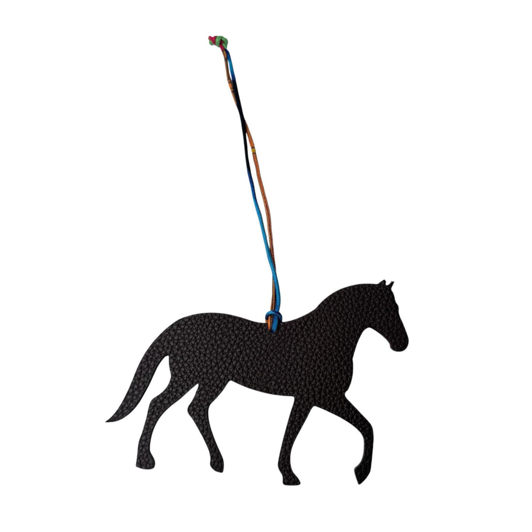 エルメス HERMES プティアッシュ ホース エベンヌ ブルー バッグチャーム レディース
