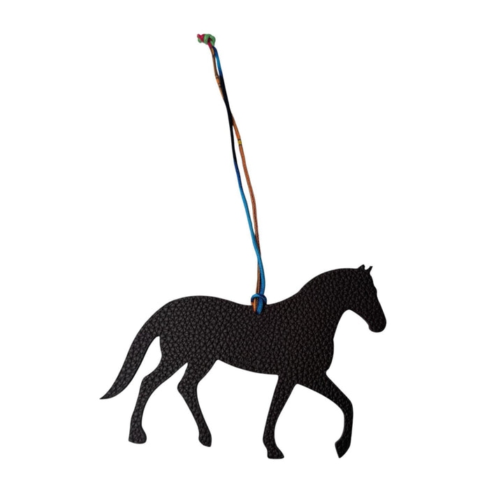 エルメス HERMES プティアッシュ ホース エベンヌ ブルー バッグチャーム レディース