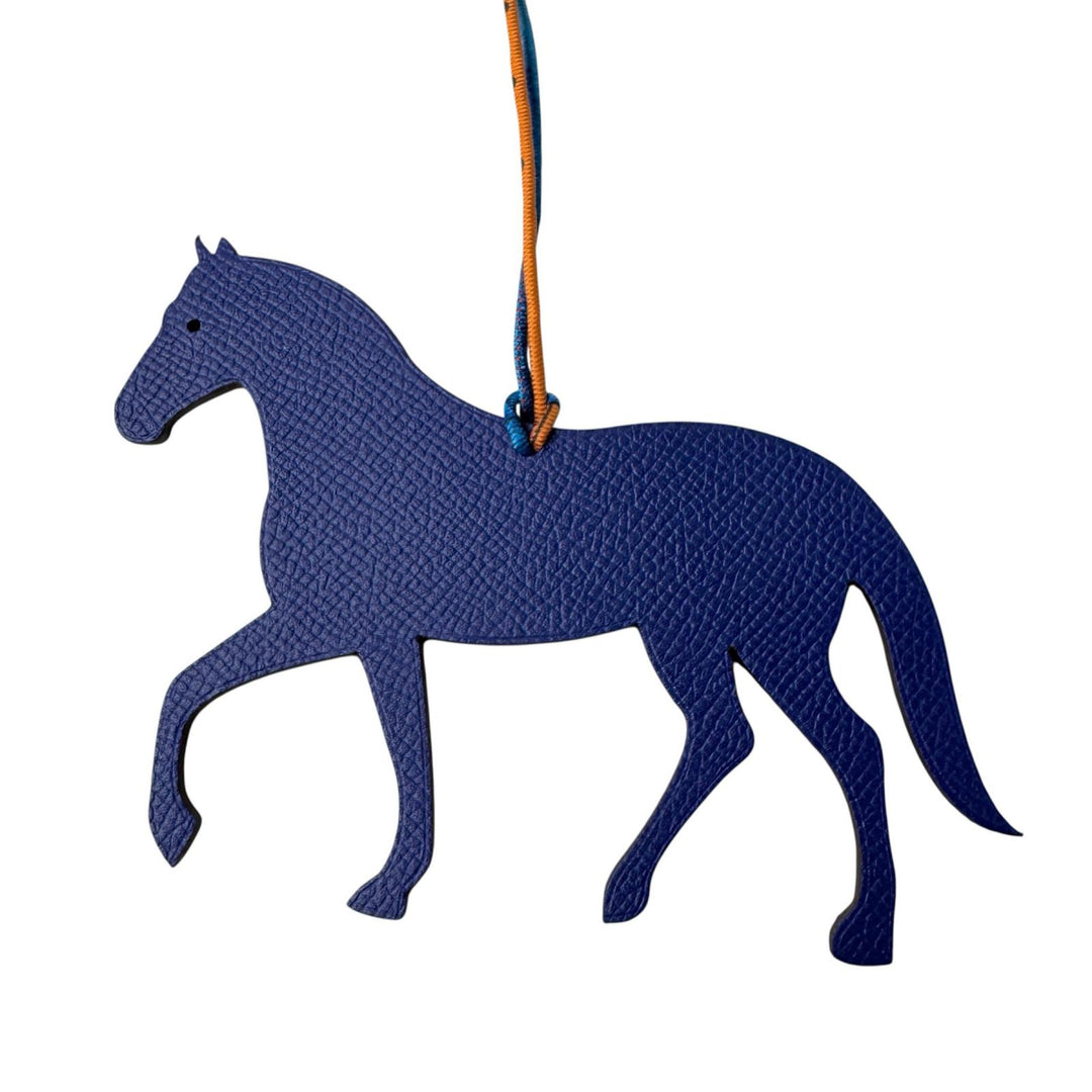 エルメス HERMES プティアッシュ ホース エベンヌ ブルー バッグチャーム レディース