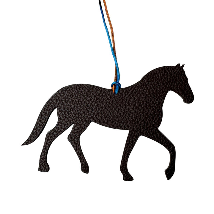 エルメス HERMES プティアッシュ ホース エベンヌ ブルー バッグチャーム レディース