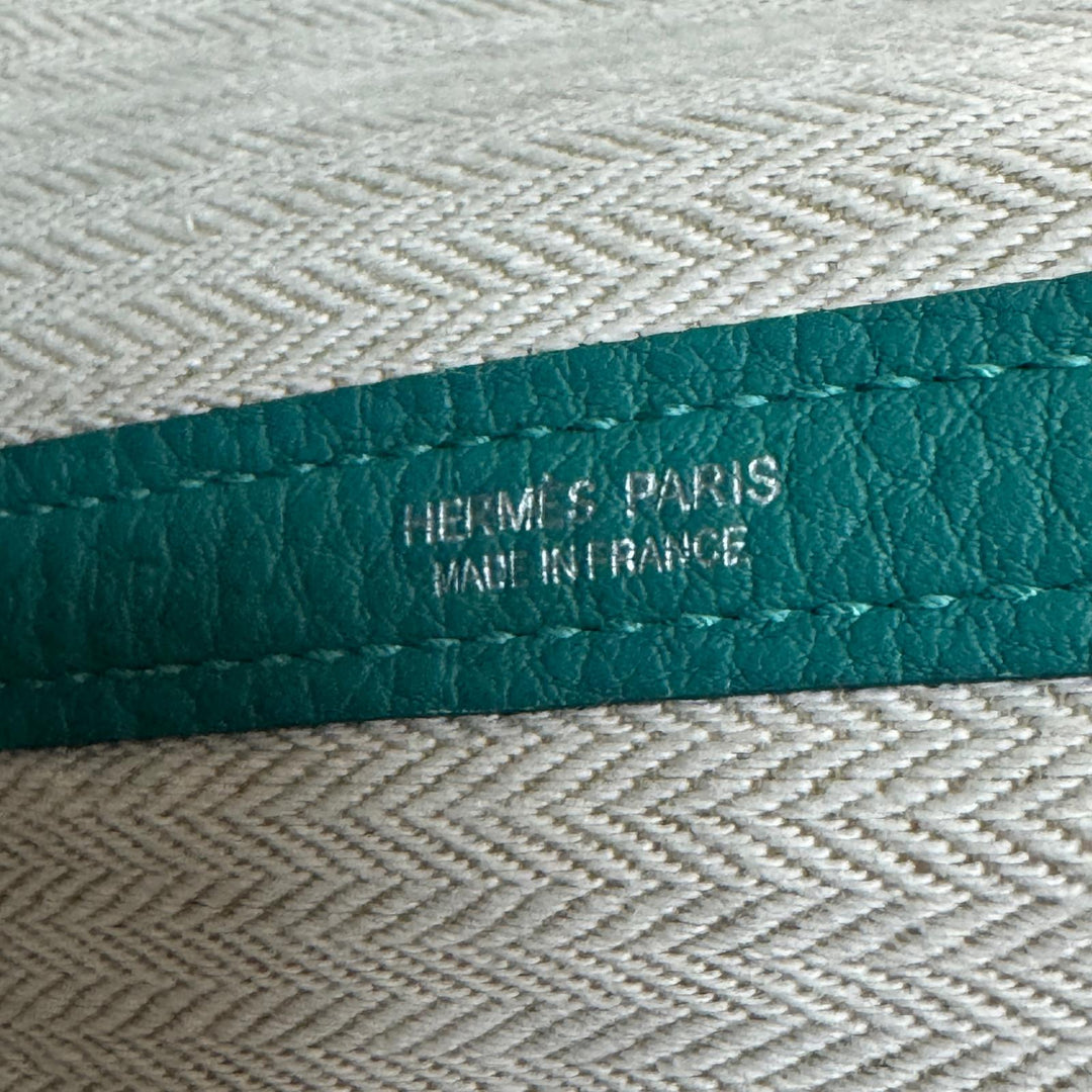 美品 エルメス HERMES ガーデンパーティ PM 36 マラカイト D刻印 ハンドバッグ レディース