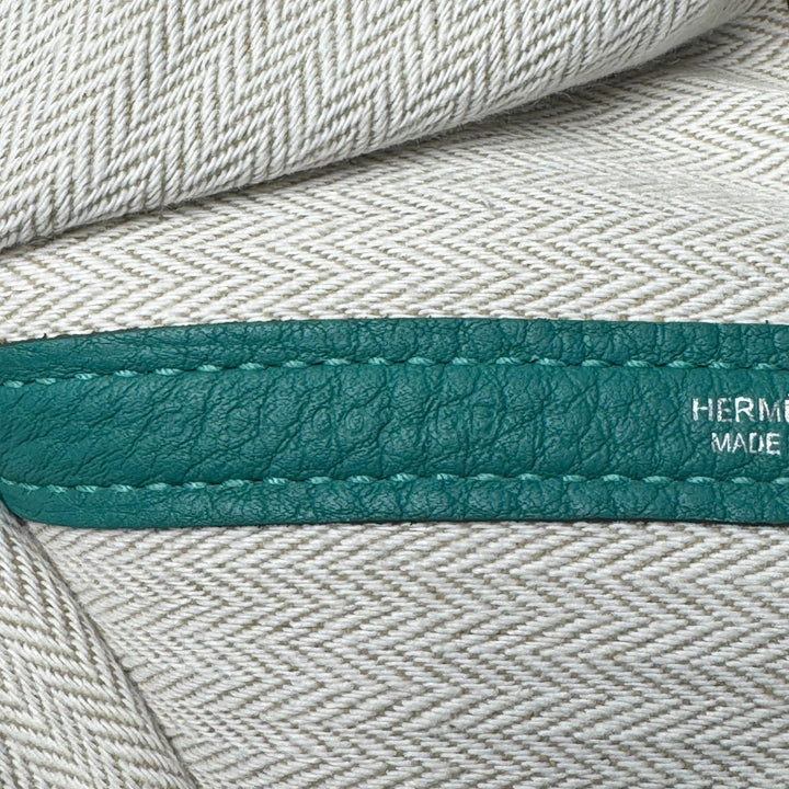 美品 エルメス HERMES ガーデンパーティ PM 36 マラカイト D刻印 ハンドバッグ レディース