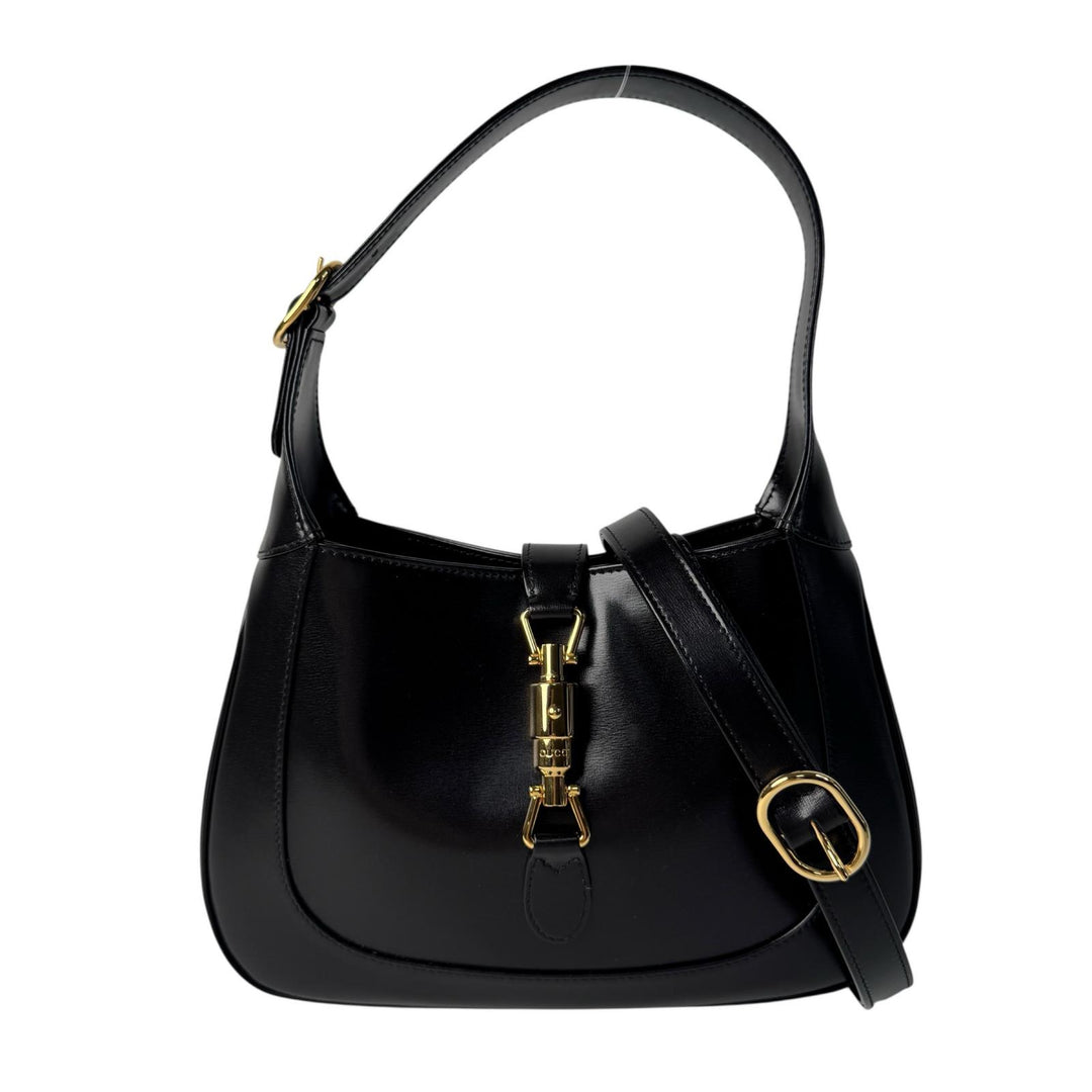 グッチ GUCCI ジャッキー 1961 レザー 2way ショルダーバッグ ハンドバッグ ブラック 636709 斜めがけ クロスボディ レディース