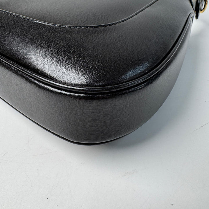 グッチ GUCCI ジャッキー 1961 レザー 2way ショルダーバッグ ハンドバッグ ブラック 636709 斜めがけ クロスボディ レディース