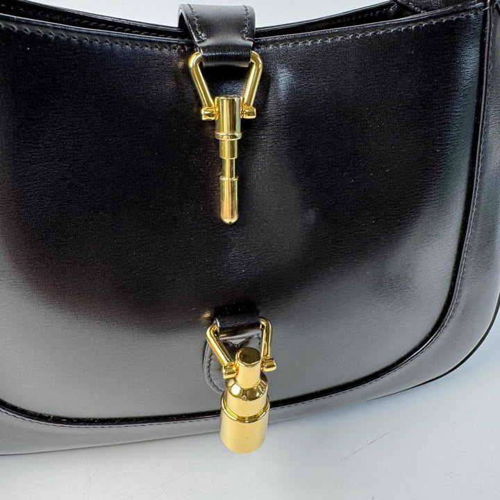 グッチ GUCCI ジャッキー 1961 レザー 2way ショルダーバッグ ハンドバッグ ブラック 636709 斜めがけ クロスボディ レディース